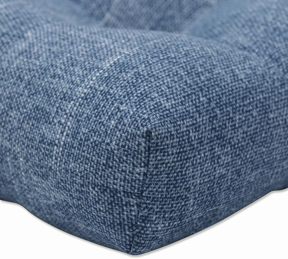 Pillow Perfect Tory – Silla de patio reversible para interiores y exteriores con lazos, resistente a la intemperie y a la decoloración, 17 x 17.5