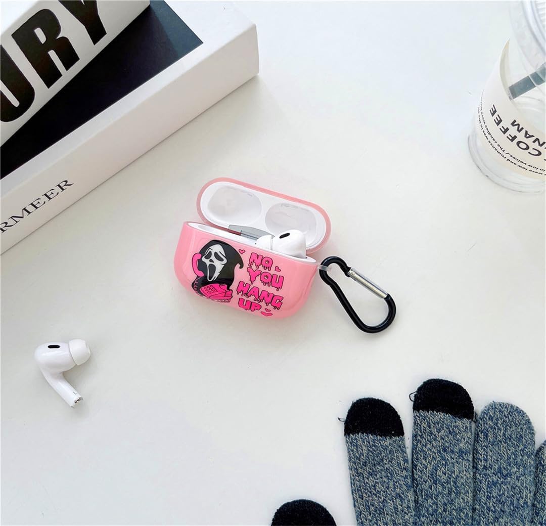 Divertida funda Screamer para Airpod Pro de 2 generación, diseño de piel genial y emocionante, compatible con Airpod Pro 2 IMD, bonito llavero
