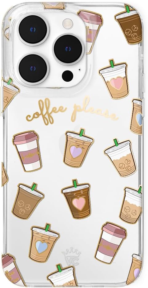 Velvet Caviar Compatible con iPhone 14 PRO Case Coffee probada en caídas de 8 pies, fundas protectoras transparentes para teléfonos
