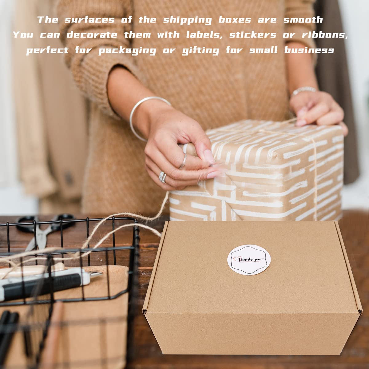 JIUZHOUXIN Cajas de envío, 7 x 5 x 2 pulgadas, que son antiimpacto, vienen con una exquisita etiqueta de sellado. Embalaje adecuado para comercio