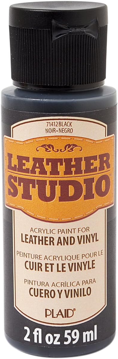 Leather Studio 71411 pintura para piel de color blanco, 2 onzas