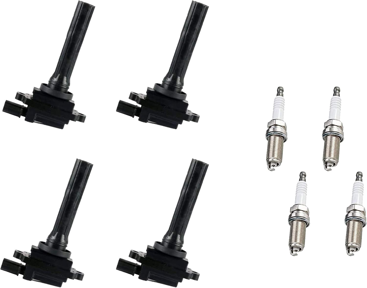 ENA Juego de 4 bobinas de encendido y bujía platino compatibles con Chevrolet Suzuki 1999 2000 Tracker 2.0L L4 1999 2000 2001 2002 Esteem 1.8L L4