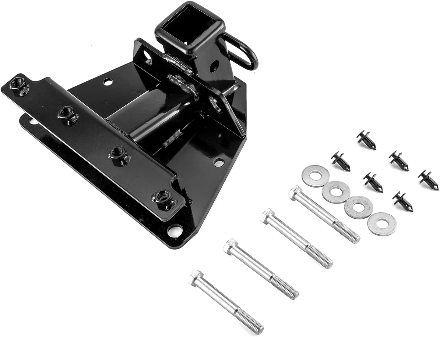 WeiSen Receptor de enganche de remolque trasero de 2 pulgadas clase 3 compatible con Jeep Grand Cherokee WK 2005-2010, negro (sin incluir SRT8)