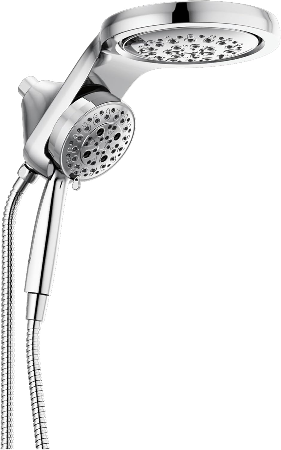 Delta Faucet HydroRain H2Okinetic 58680-PR – Regadera doble de 5 pulverizaciones con rociador de mano y manguera, regaderas de mano, regadera