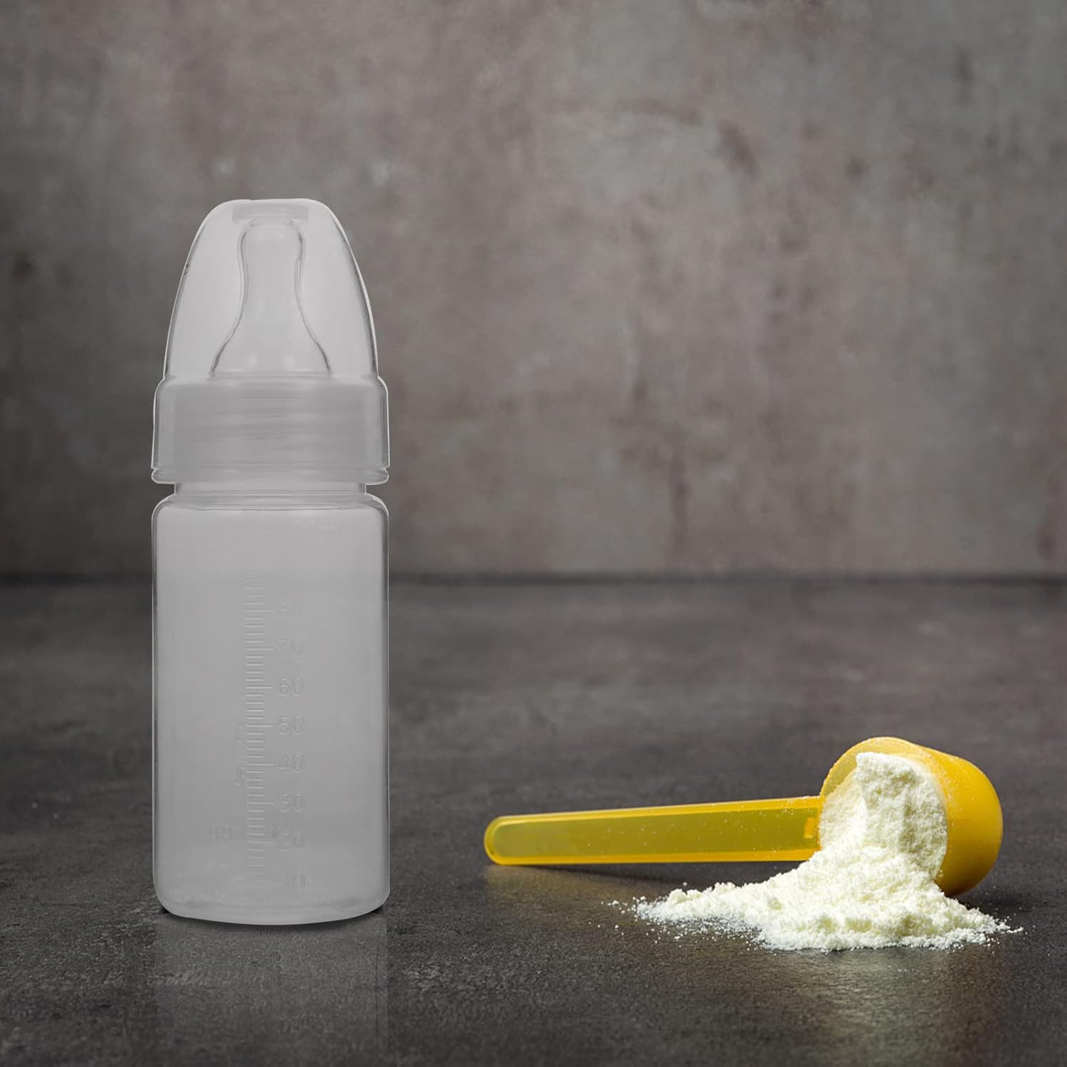 DOITOOL 15 botellas de leche desechables para recién nacidos, botellas de leche flexibles, botellas clásicas de cuello transparente (blanco)