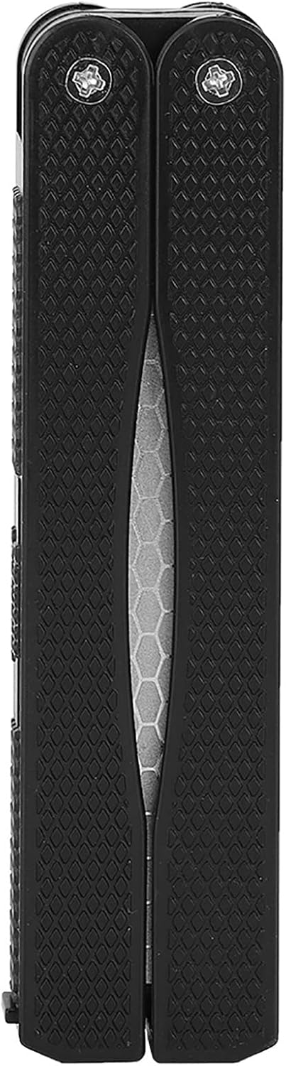 Fydun Double Sided Knife Sharpener Portable Folding Portable Slip Knife Sharpener for Men and Women (Black)