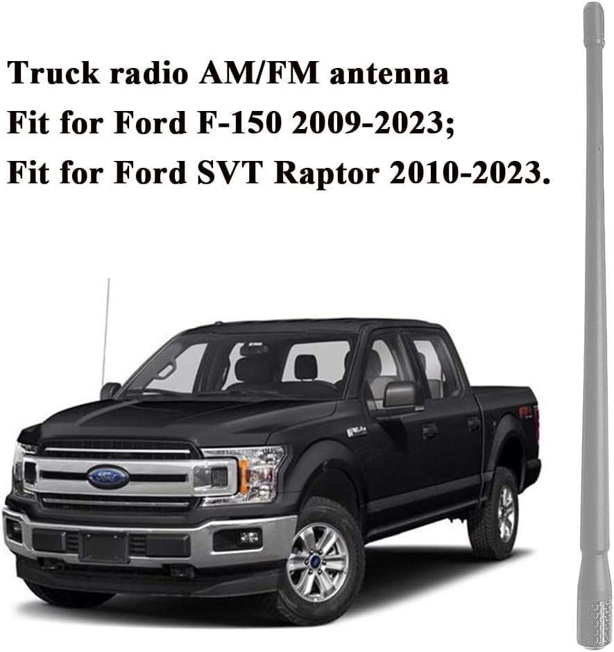 Antena de radio para camión compatible con Ford F150 Raptor F250 F350 (2009-2023) y para camiones Dodge RAM 1500 2500 3500 (2009-2023)  Recepción de