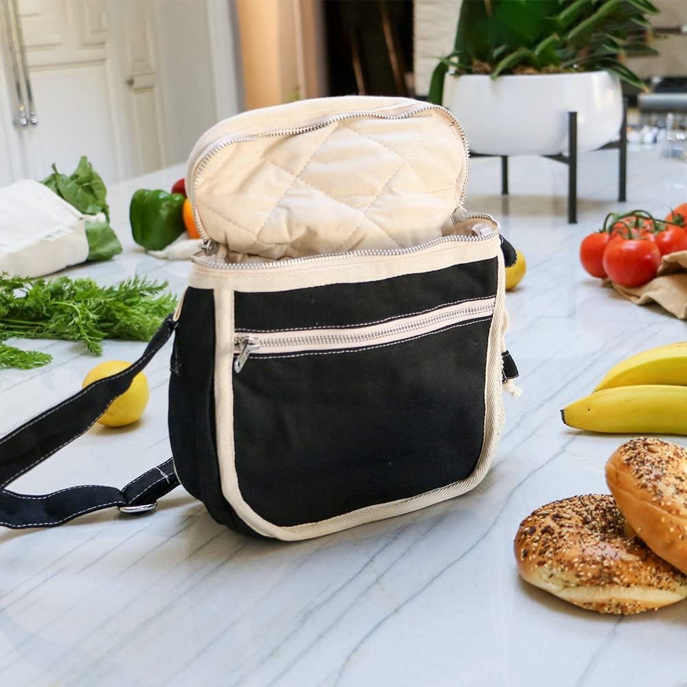 Bolsa de almuerzo aislada de algodón orgánico – Verde