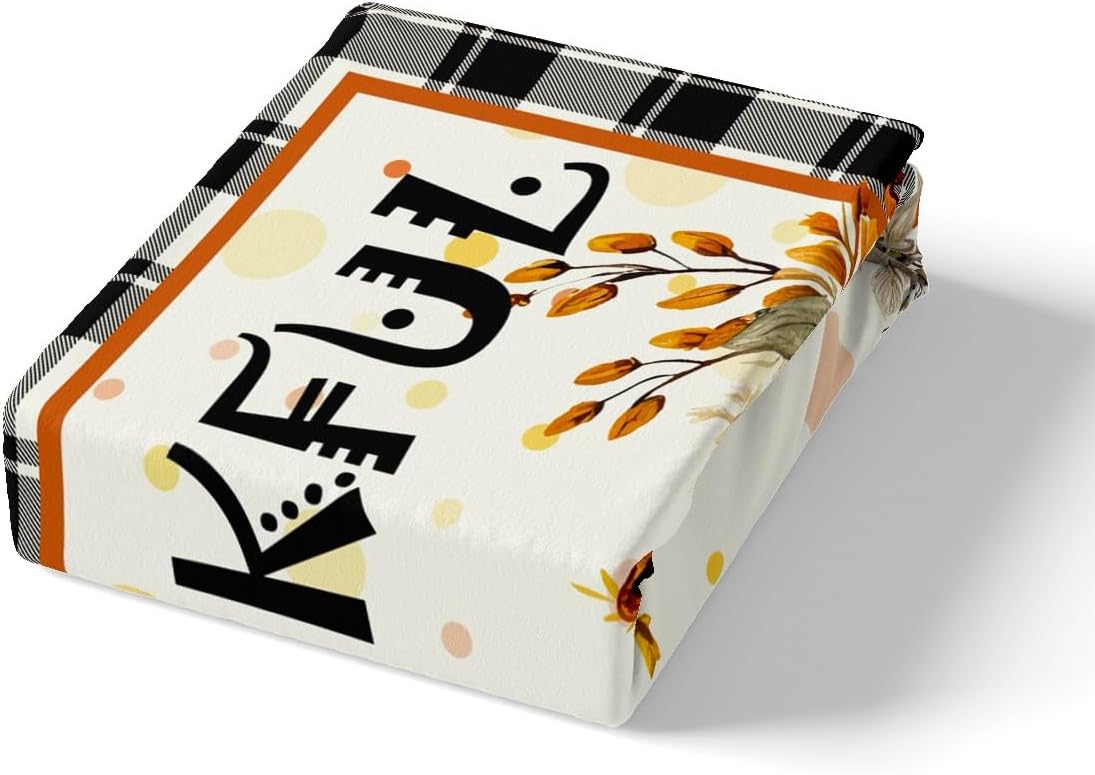 Sábana bajera ajustable de calabaza de otoño para niñas y niños, tamaño Queen, juego de ropa de cama de cosecha de otoño, juego de sábanas