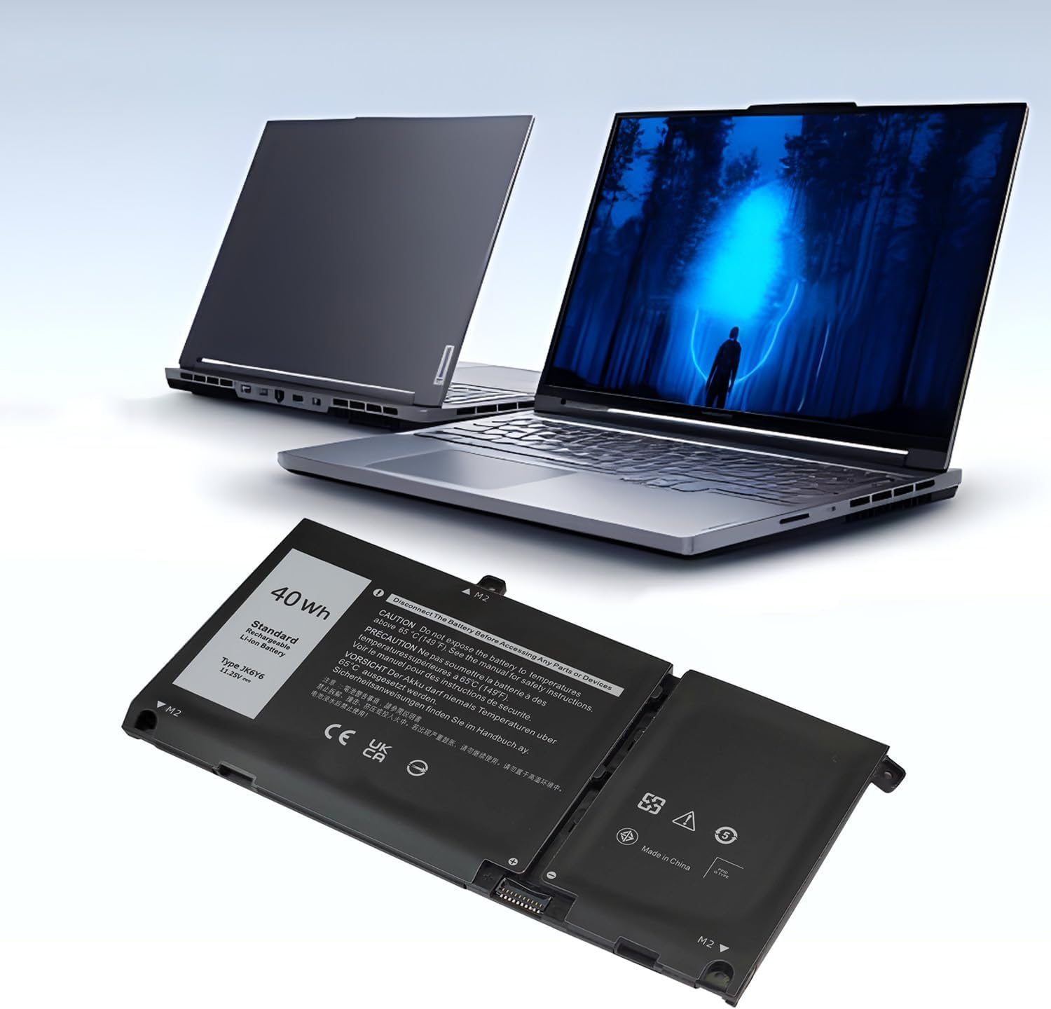 JK6Y6 40WH – Batería de repuesto Dell para Dell Inspiron 5301 5401 5501 5300 5402 5406 5408 5508 5409 5509 5400 7405 7300 7306 7500 7506 2 en 1