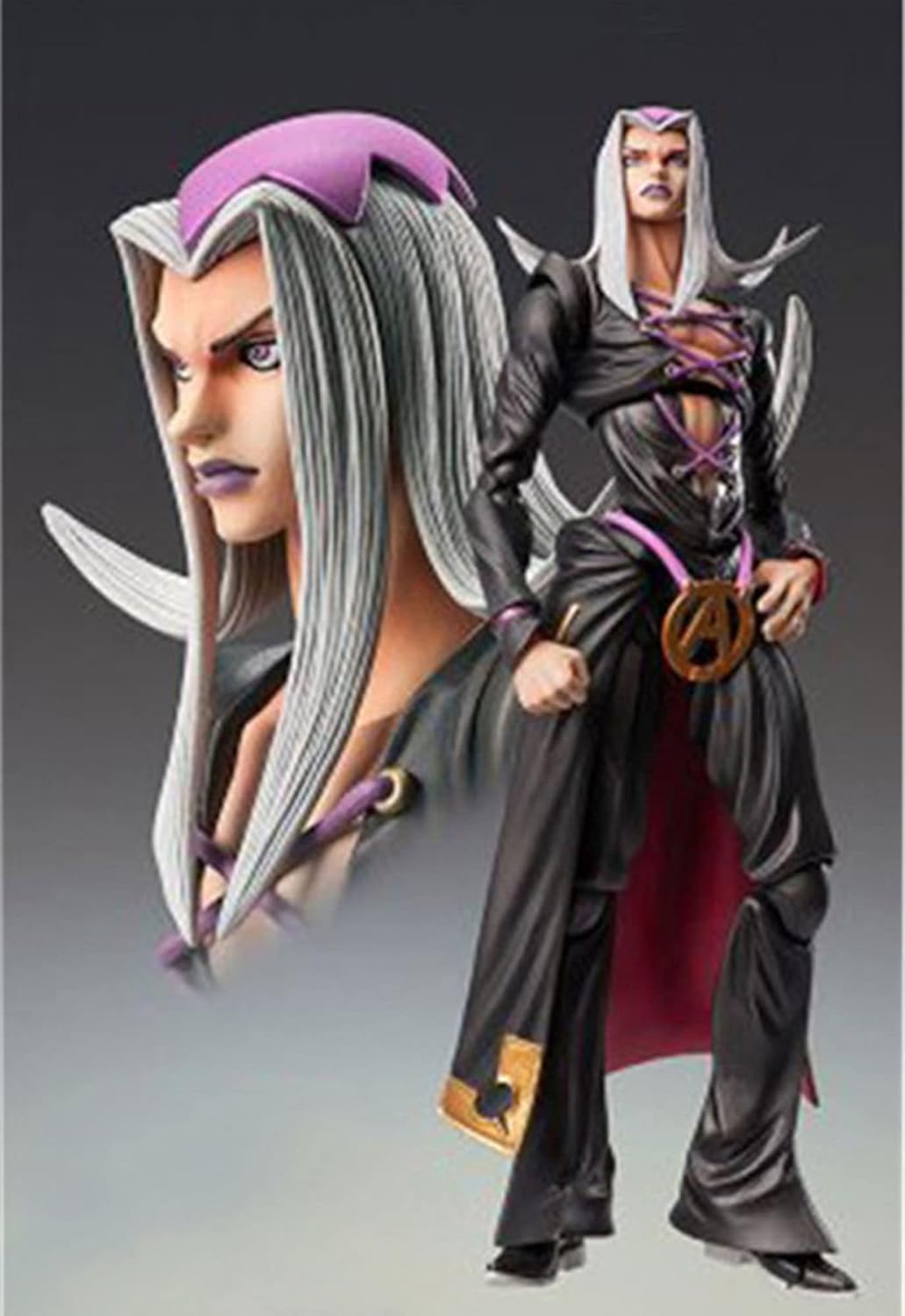 QAHEART Figura de anime de Leone Abbacchio de 5.9 in, modelo de estatua con accesorios, cara intercambiable, articulación movible, piezas