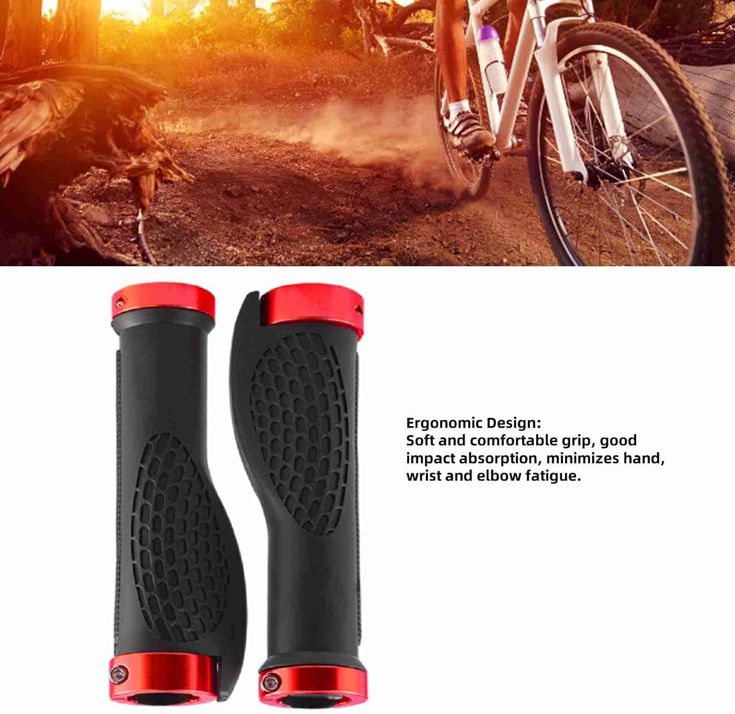 1 par de manillar profesional bicicleta de montaña plegable empuñaduras suave antideslizante de goma manillar diámetro protector Grips ergonómicos