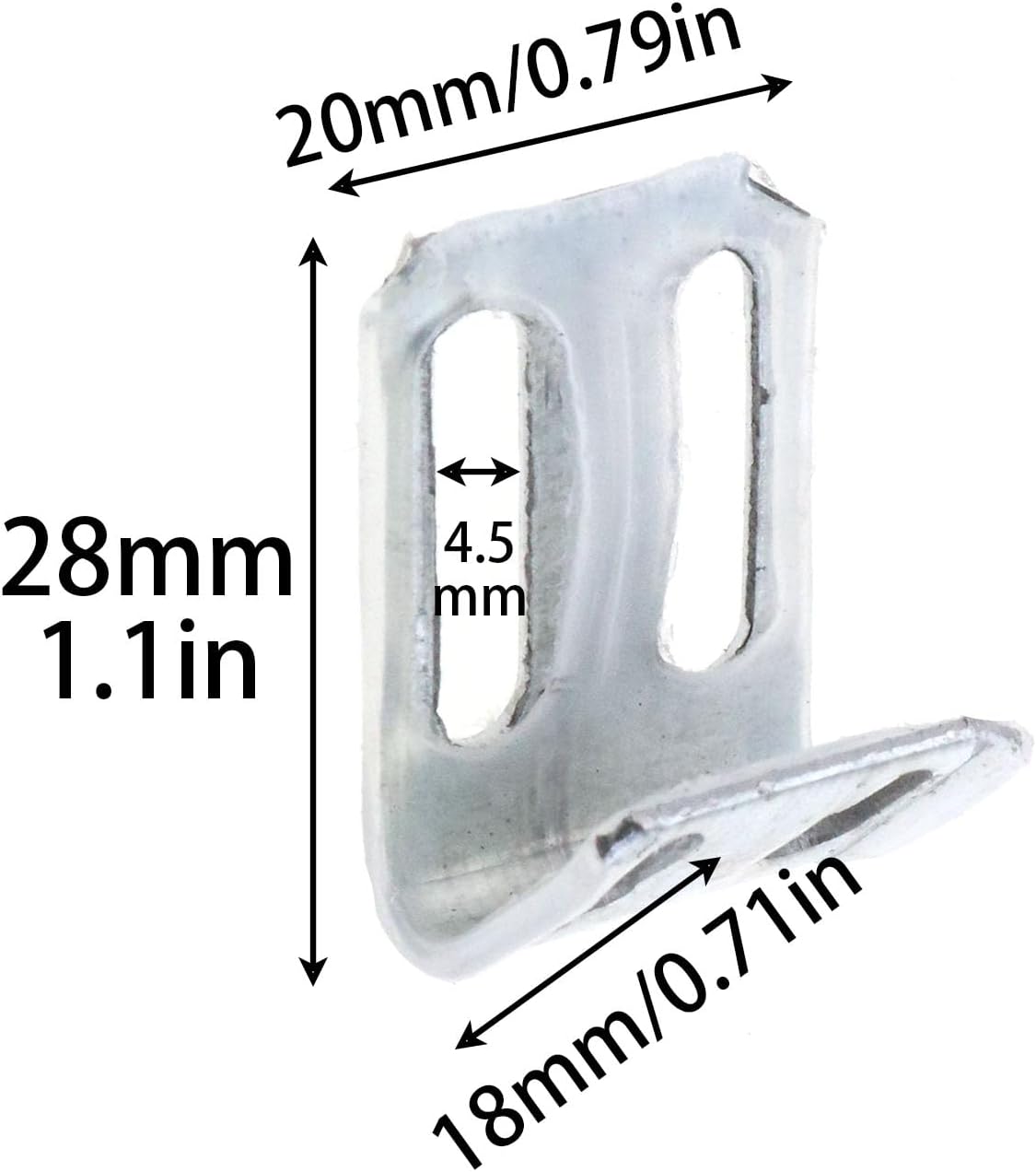 E-outstanding 25pcs alargado medio juego de goma hebilla de clip de resorte para conectar muebles sofá accesorios de hardware 26X20mm cuatro agujeros