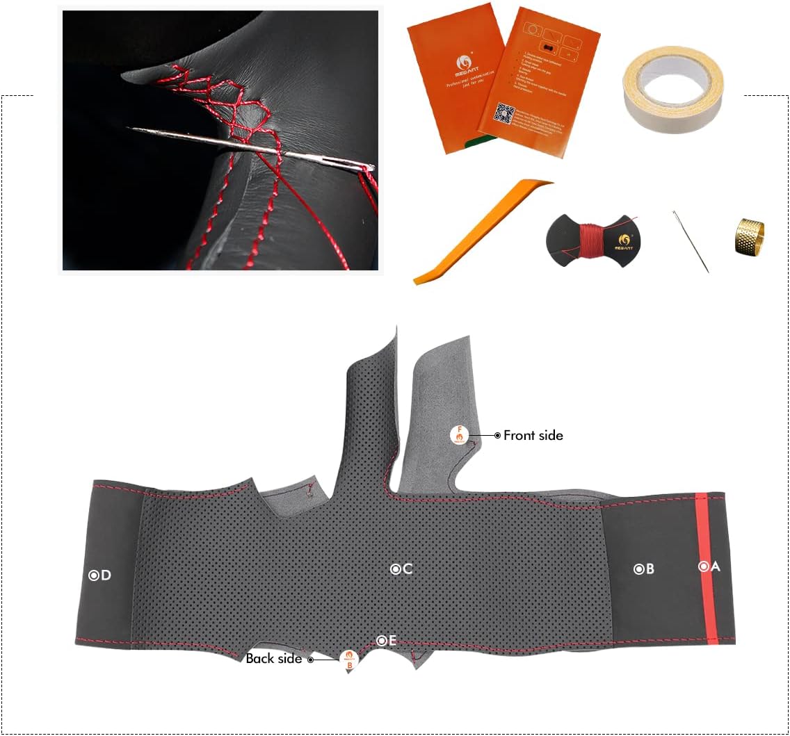 MEWANT Fundas para volante de automóvil para Chevrolet Corvette (C8) 2020-2023 Z06 para Corvette Stingray cosido a mano