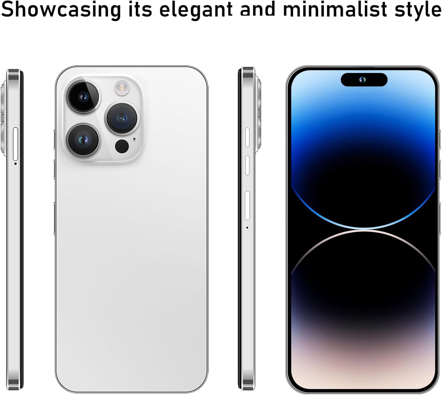A14pro Max teléfono desbloqueado, 6+256GB Android 13.0 Smartphone, pantalla HD de 6.82 pulgadas, doble SIM, doble modo de espera, batería de 6000