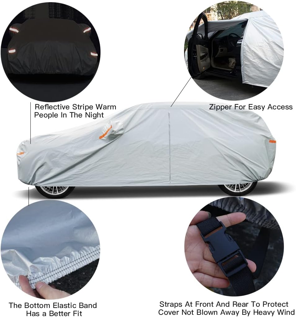Kayme Funda de automóvil de 6 capas para SUV, ajuste personalizado para Volvo XC40 (2018-2023), impermeable para todo tipo de clima, cubierta