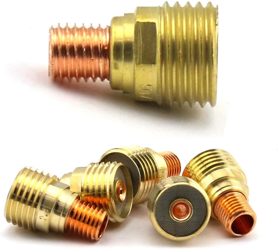 WeldingCity Paquete de 5 unidades de cuerpo de pinza de lente de gas 45V42 (0.040″) para soplete de soldadura TIG Serie 9, 20 y 25 en Weldcraft