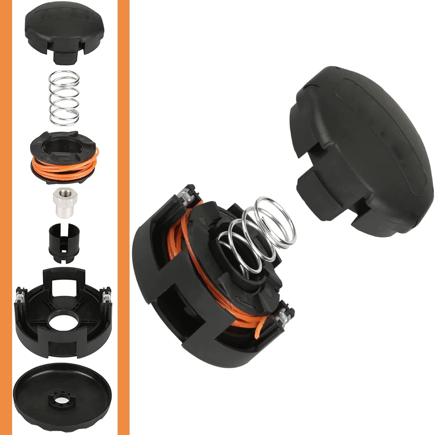 Cabezal recortador compatible con Echo 400 SRM-225 SRM-230 SRM-210 GT-230 GT-225L GT-225SF Pas210 Pas211 Pas225 Weed Eater con línea de 0.095