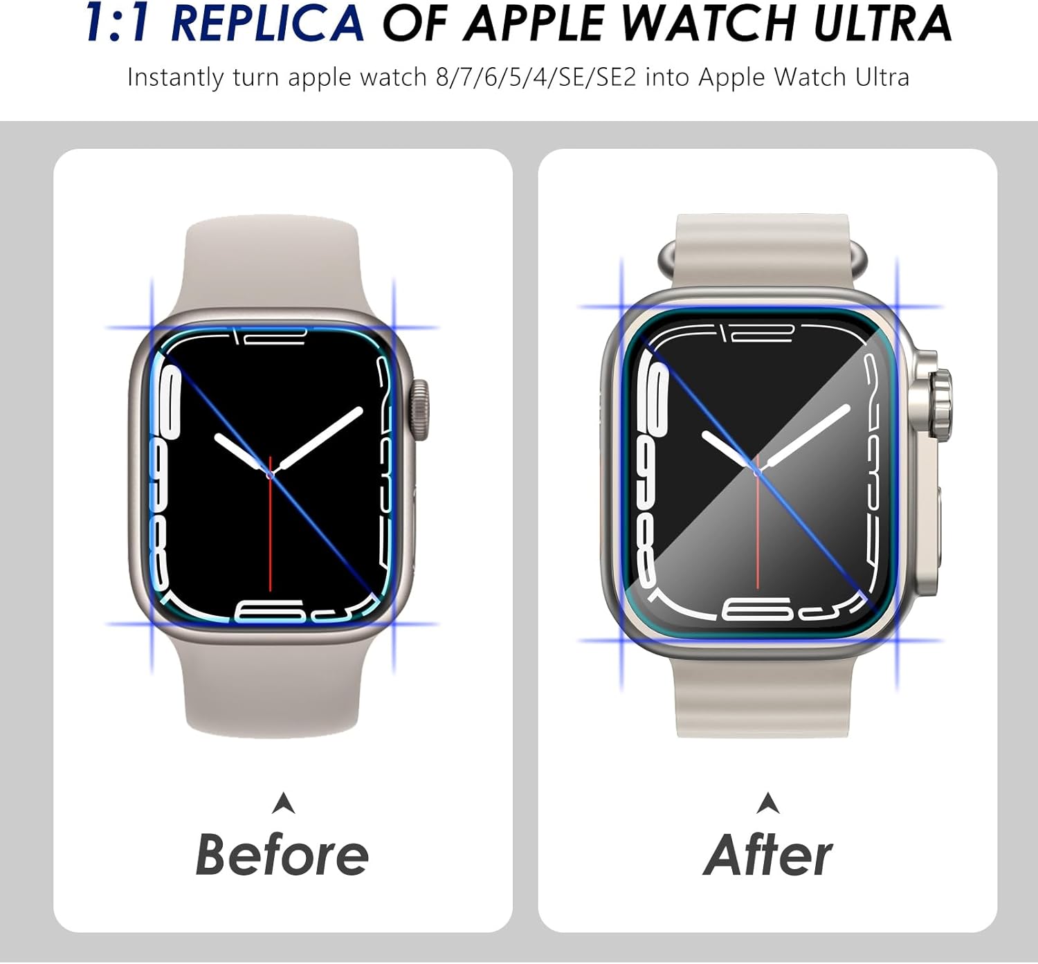 Parece una funda ultra protectora CHANCHY Funda impermeable 2 en 1 para Apple Watch de 1.575 pulgadas con protector de pantalla, cubierta protectora
