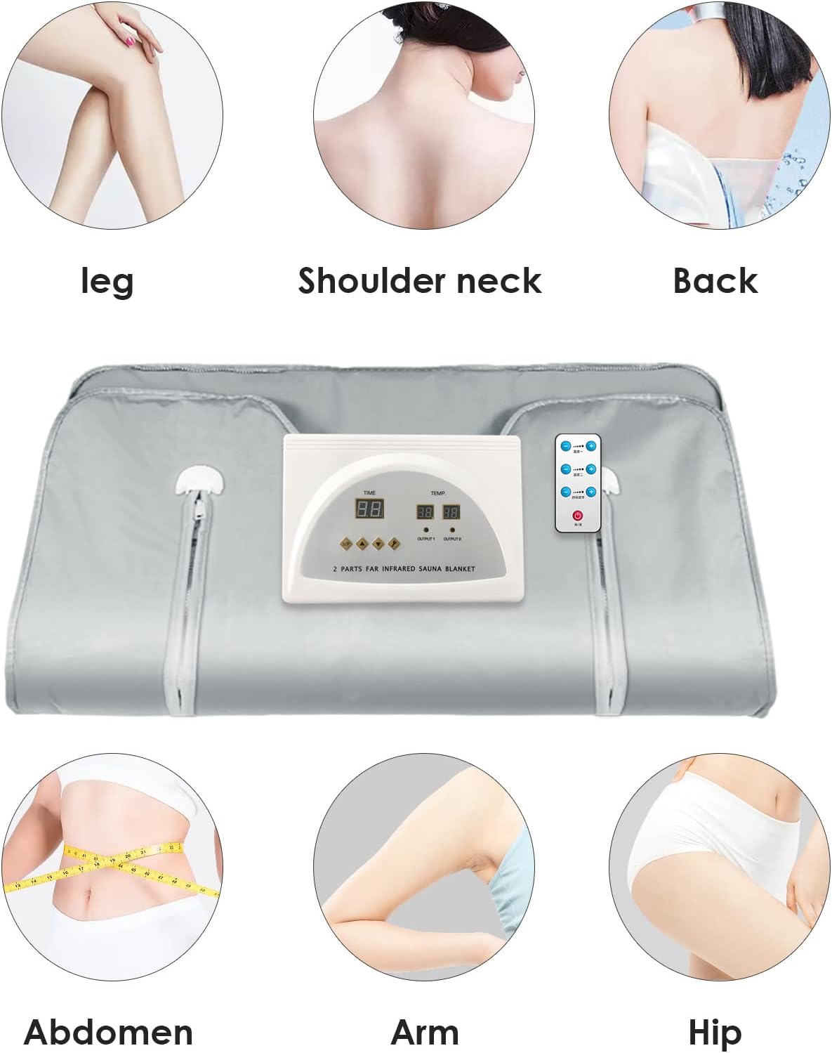 Manta de sauna infrarroja  Manta de sauna con control remoto para desintoxicación, manta de sauna infrarroja portátil para relajación en el hogar,