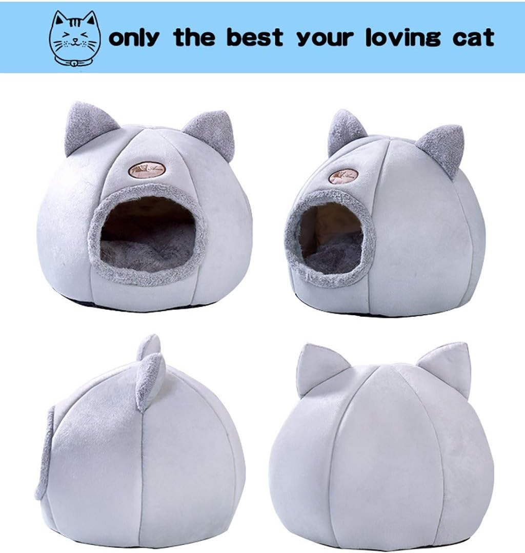 Cama para gato, estilo hamburguesa, para exterior, interior y exterior, resistente al viento, impermeable, extraíble, cama para gatos, casa de