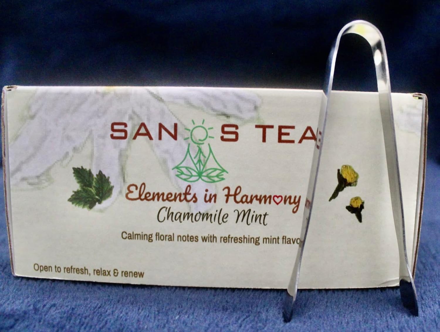 SanosTea Té de bienestar de manzanilla de hierbas orgánicas prémium para un día tranquilo y refrescante