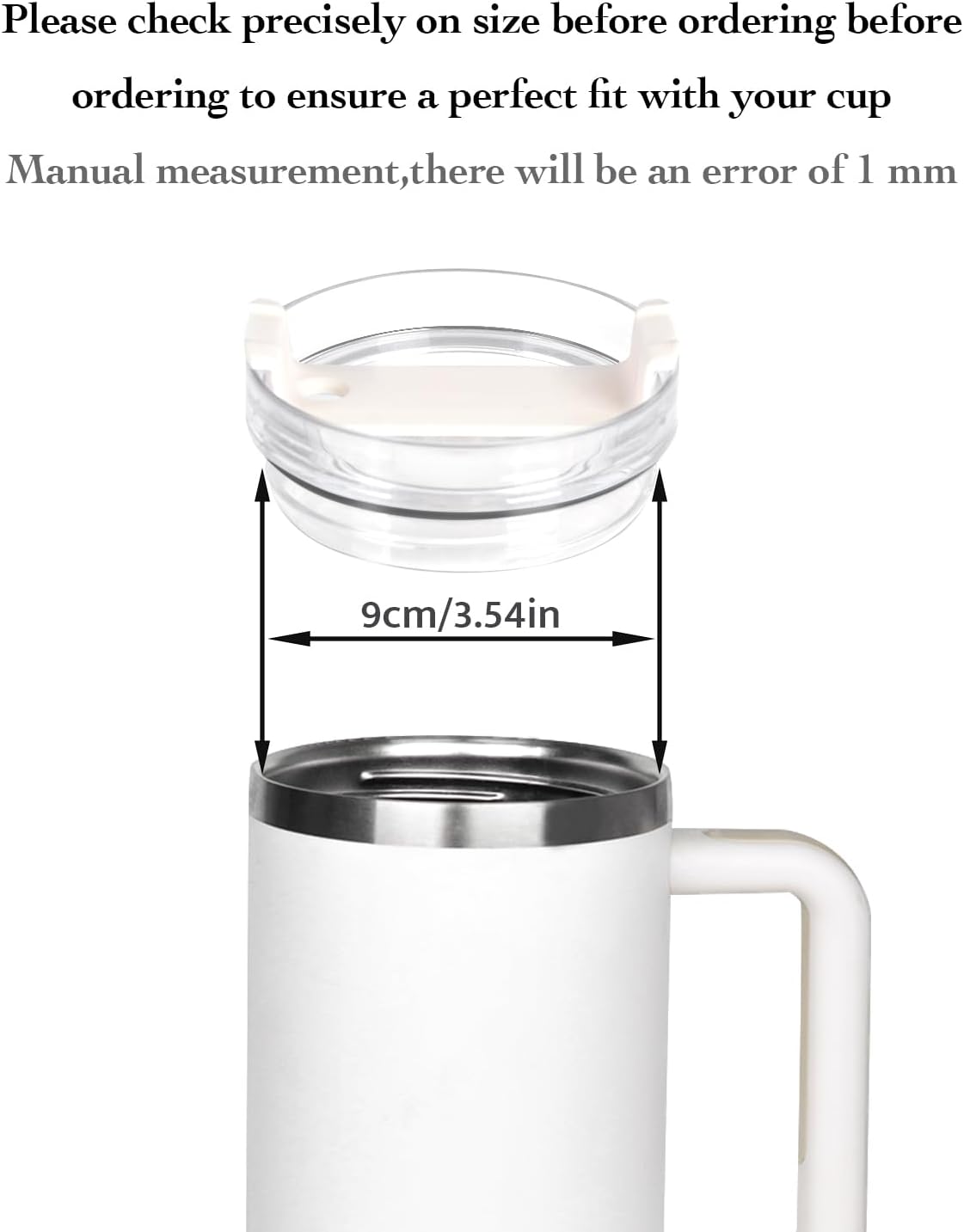 Tapa de vaso de 40 onzas compatible con Stanley, a prueba de derrames, resistente a salpicaduras, apta para Stanley y más tazas de café, paquete de