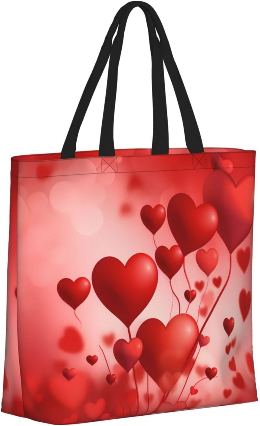 Groamaup Bandera con bolsa de mano de fuegos artificiales para mujer, bolsas reutilizables para compras de comestibles con cremallera, bolsos de