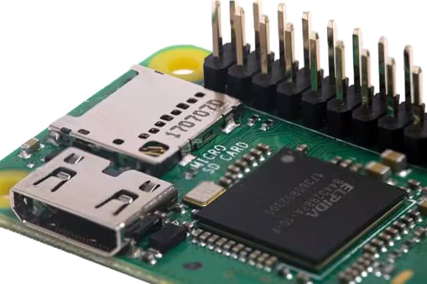 Raspberry Pi Zero WH, WiFiBluetooth 4.1, Bluetooth de baja energía, compatible con HAT de 40 pines, conector de cámara CSI, USRT, SPI, I2C, con