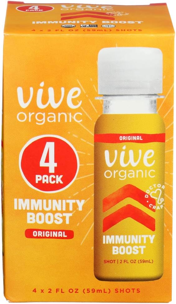 VIVE ORGANIC Organic Original Immunity Boost Shot 4 Pack, 2 FZ