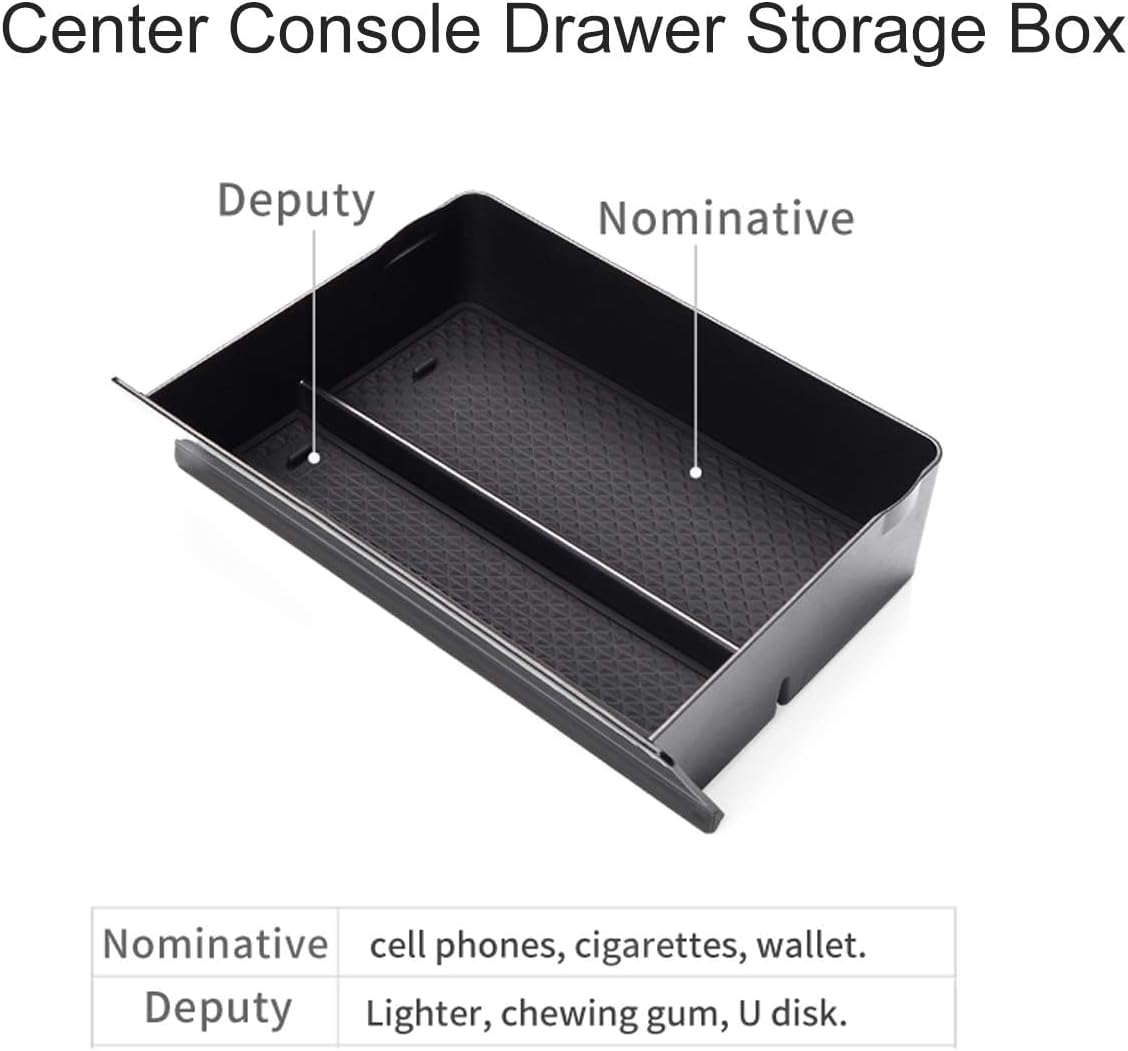 Moonlinks for Tesla Model SModel X Center Console Drawer Box, Center Console Cubby Drawer Storage Box Customized for Tesla Model SModel X 2012-2020