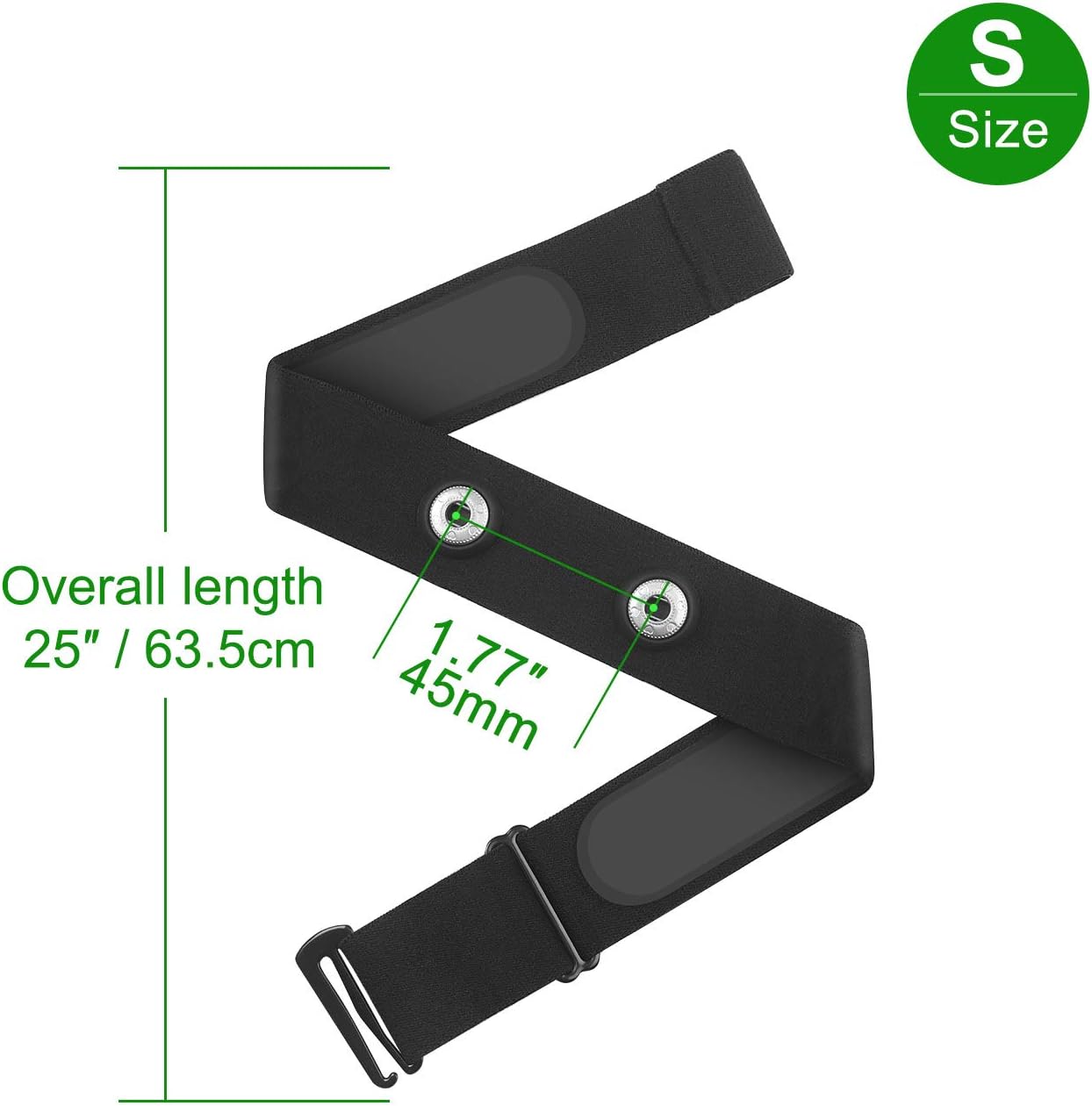 COOSPO Correa de repuesto para monitor de frecuencia cardíaca, correa suave compatible con Wahoo TickrPolar H7Garmin HRM-DualmoofitXOSSPower Labs