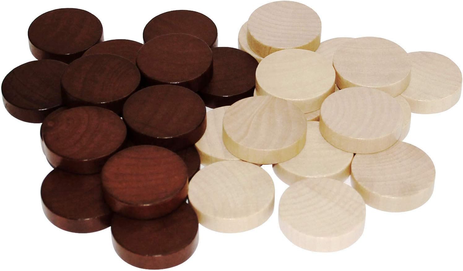 ASNEY Juego de piezas de backgammon de madera, piezas de madera maciza, juego de mesa de juego de mesa y 5 dados, incluye bolsa de almacenamiento