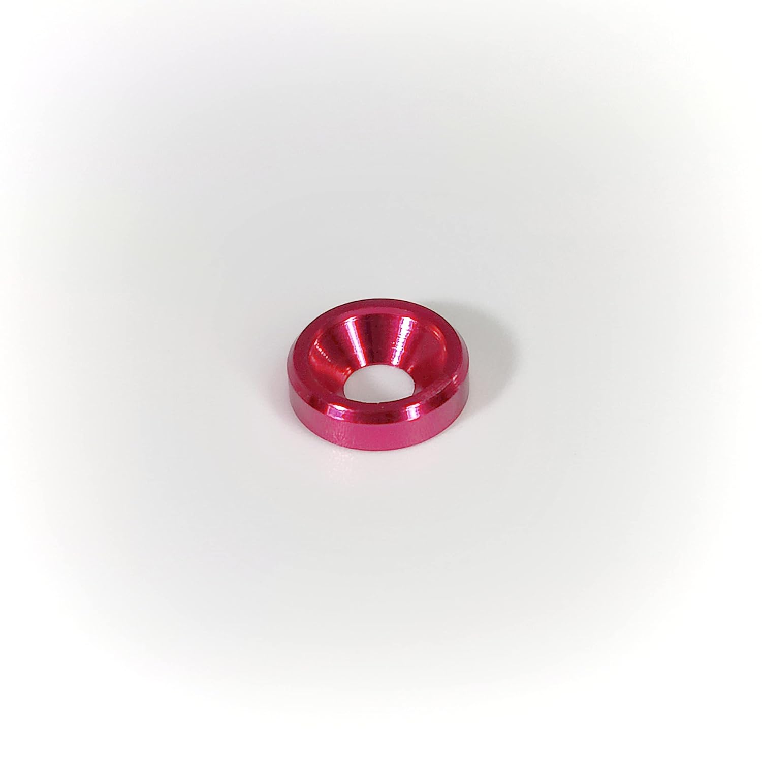 60 piezas Arandelas avellanadas de acabado M3, aleación de aluminio anodizado, juntas de arandelas de cabeza, cuña de taza para tornillo