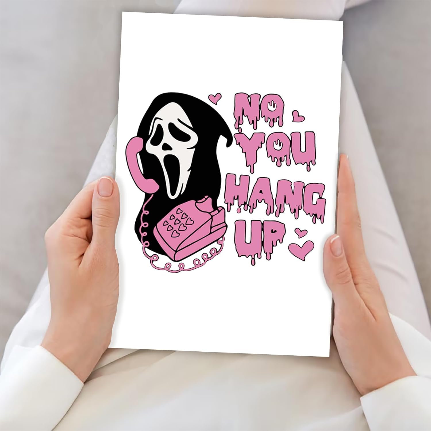 Tarjeta de cumpleaños de fantasma de Halloween de terror para él y ella, tarjeta de cumpleaños de asesino de películas de grito para hombres y