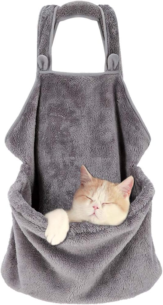 Creation Core – Bolsa de transporte para mascotas para perros y gatos, bolsa de transporte manos libres, de algodón, suave, transpirable, delantal