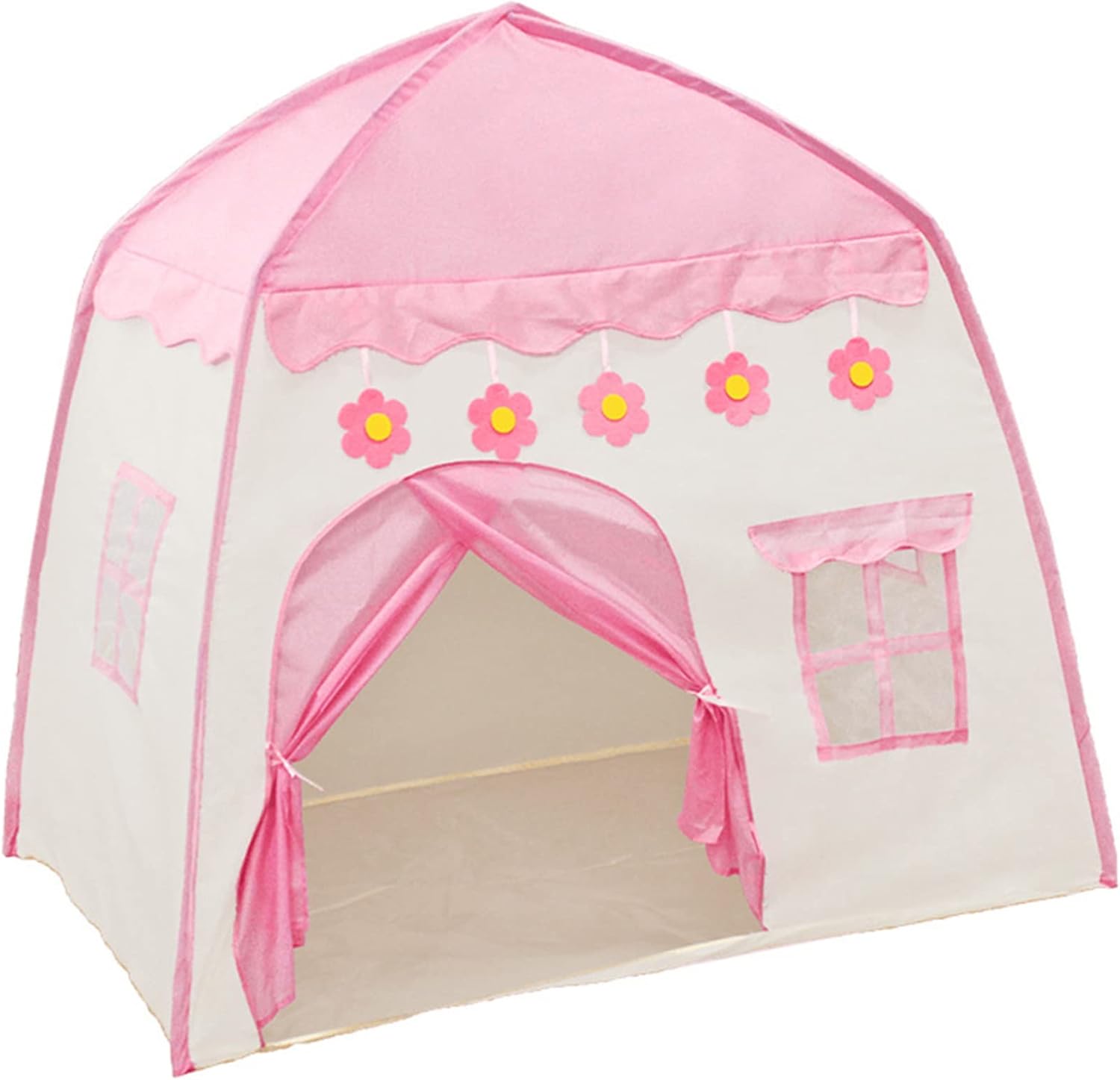 Tienda de campaña de princesa de 51.18 x 39.37 x 51.18 pulgadas, tipi para niños, castillo de princesa, tipi, gran casa de juegos de hadas para