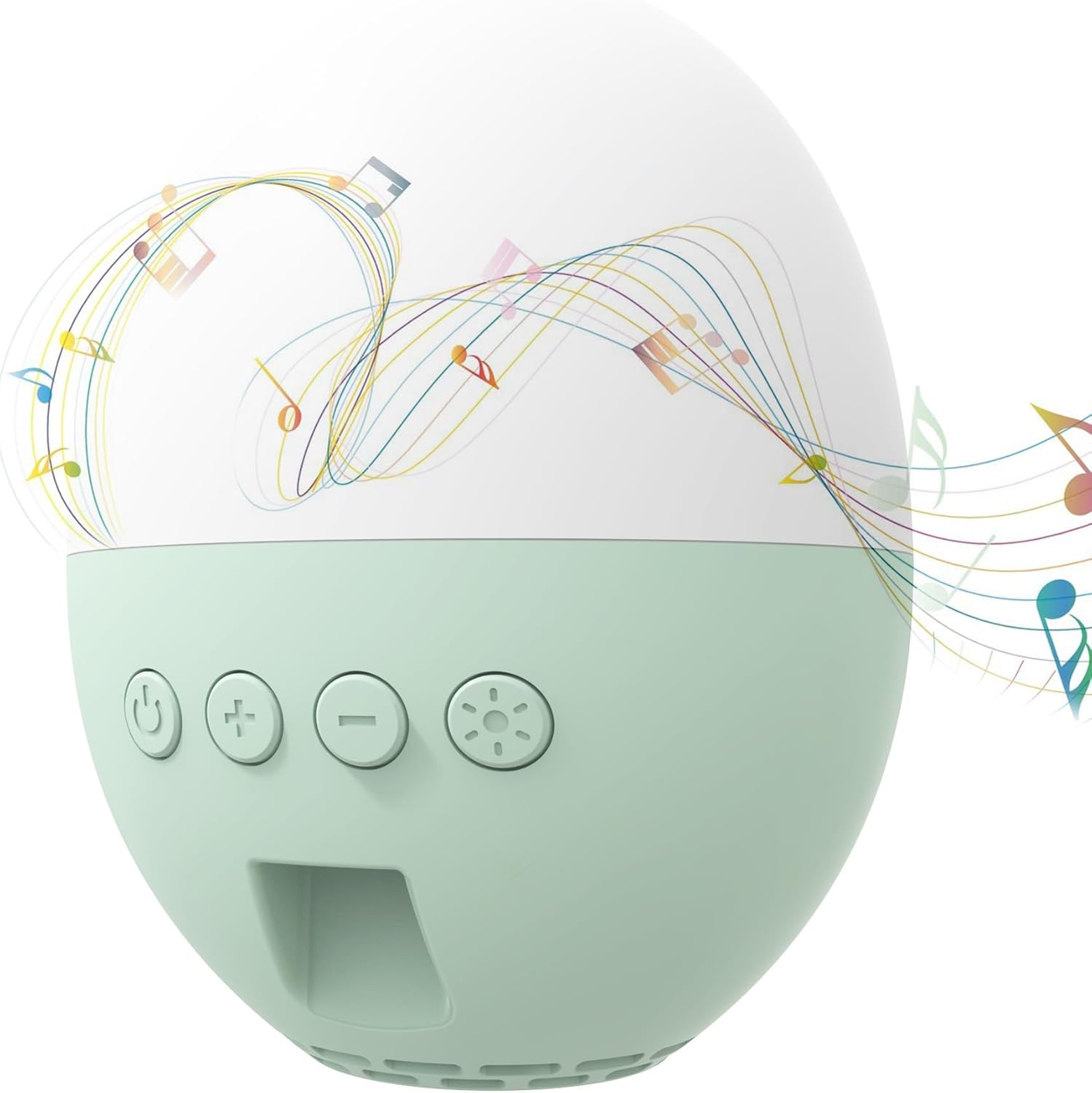 Máquina de sonido inalámbrica, máquina de ruido blanco bebé, máquina portátil de ruido blanco con luz nocturna de 5 colores, 13 sonidos relajantes y