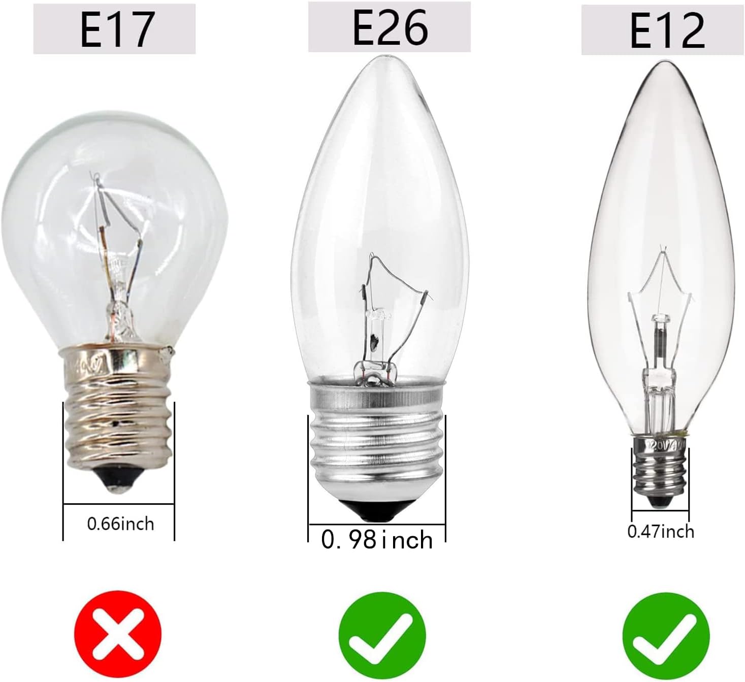Juego de 10 bombillas elegantes para candelabros, 5 E26 y 5 E12, forma de torpedo incandescente, iluminación versátil, acabado decorativo, base