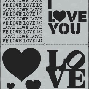 Stencil1 Juego de 4 plantillas de amor, corazones  Atractivas y duraderas plantillas reutilizables de calidad para pintar  Crea plantillas de Stencil1 Juego de 4 plantillas de amor, corazones  Atractivas y duraderas plantillas reutilizables de calidad para pintar  Crea plantillas de