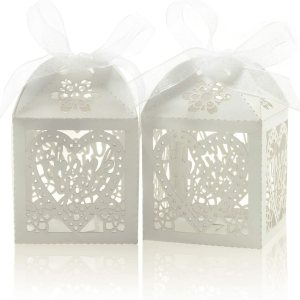 COTOPHER Cajas cortadas con láser, 60 unidades, cajas de regalo de agradecimiento, cajas de regalo de boda, cajas de dulces de encaje para bodas, COTOPHER Cajas cortadas con láser, 60 unidades, cajas de regalo de agradecimiento, cajas de regalo de boda, cajas de dulces de encaje para bodas,