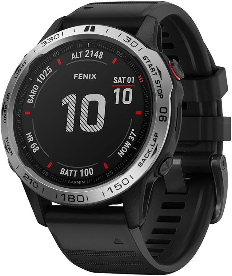 Anillo de bisel de acero inoxidable compatible con reloj Garmin Fenix 66 Pro, bisel anillo adhesivo cubierta anti arañazos y colisión protector para
