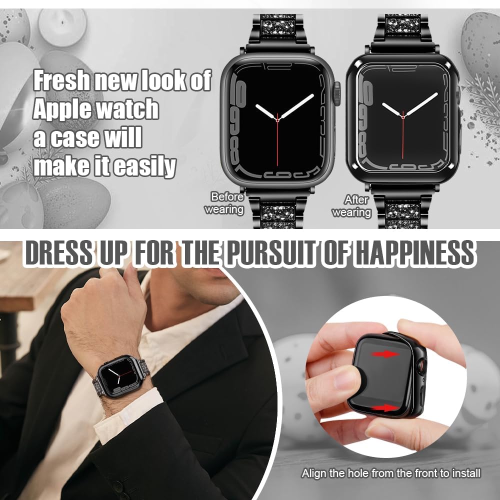top4cus – Funda ecológica protectora, de TPU suave y flexible, compatible con iWatch Series 5, Series 4, Series 3, Series 2 y Series 1