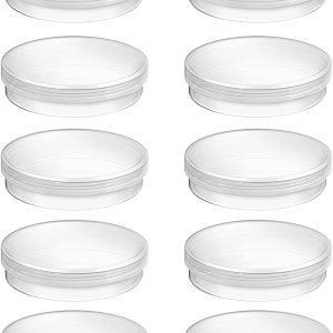 Totority Pipette – Juego de platos de Petri de plástico de 2.756in con tapa para laboratorio, estudio de experimentos, plato redondo Petri Totority Pipette – Juego de platos de Petri de plástico de 2.756in con tapa para laboratorio, estudio de experimentos, plato redondo Petri