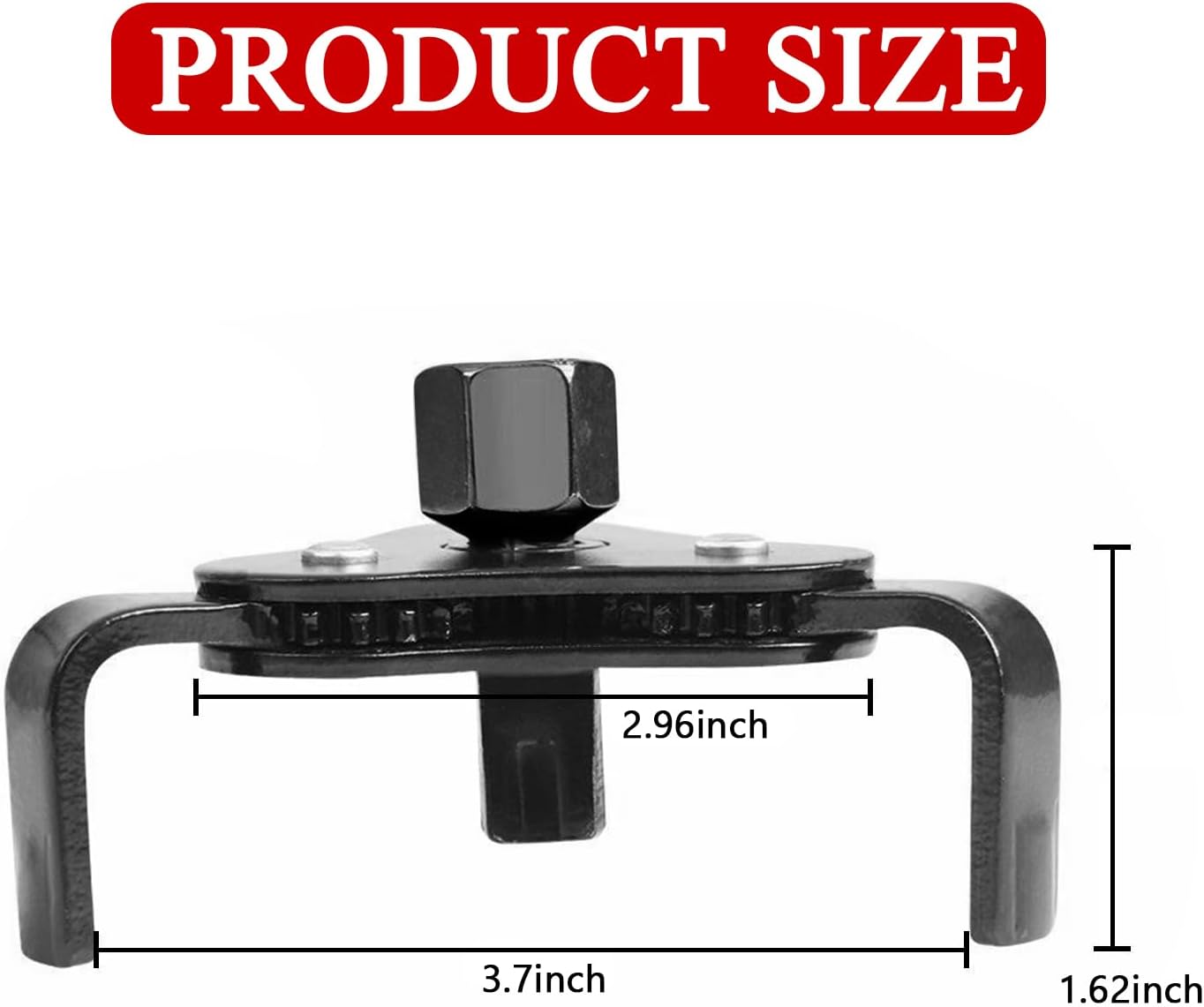 Llave de filtro de aceite, ajustable de 3 mandíbulas para filtro de aceite, juego de herramientas para filtro de aceite de 2 a 4.2 pulgadas de