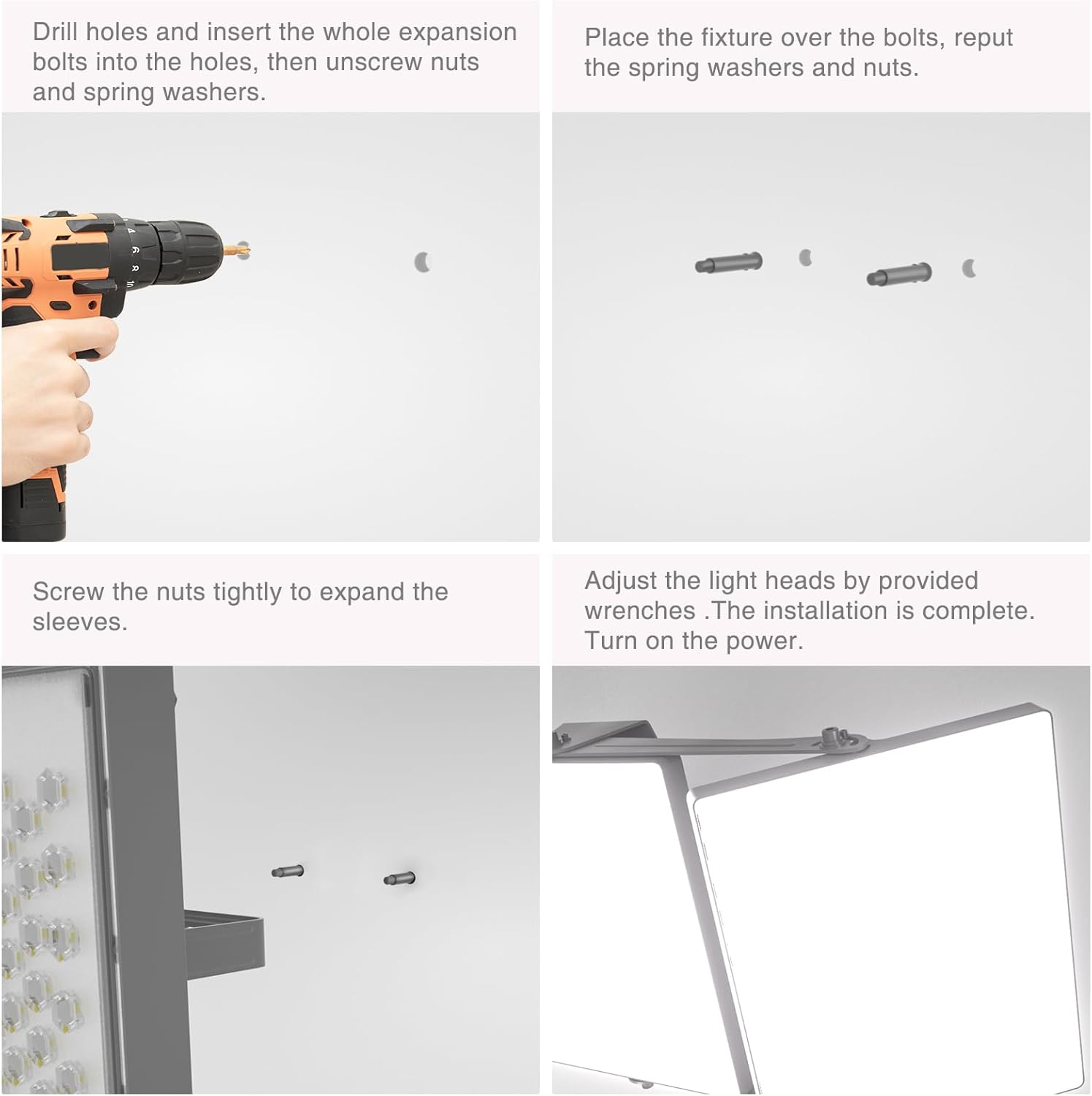STASUN Reflector LED para exteriores, 600 W, 60000 lm, iluminación de área al aire libre, reflector exterior impermeable IP66, luz de seguridad