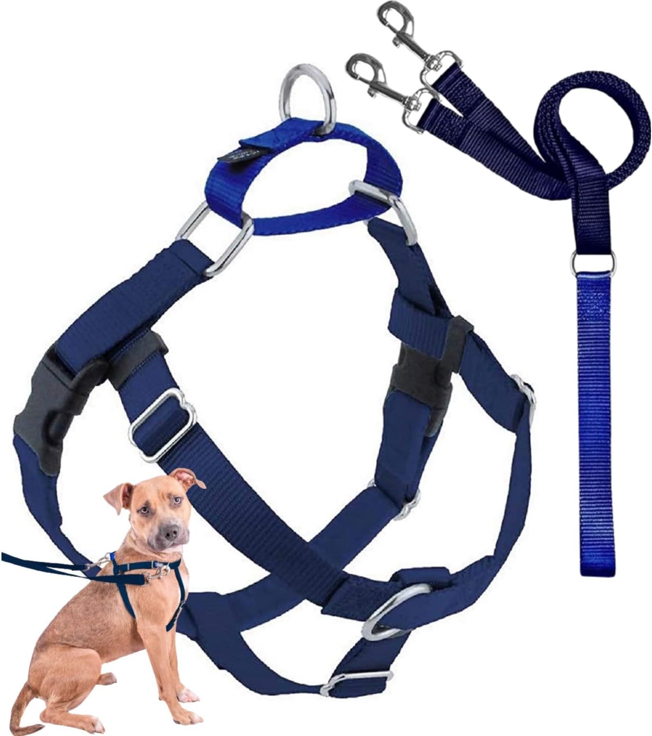 2 Hounds Design – Arnés para perro (libertad sin tirar), control ajustable, suave y cómodo para pasear perros fácilmente, para perros pequeños,
