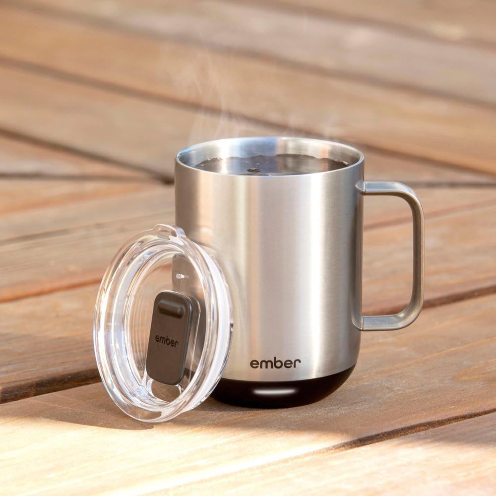 Ember – Taza inteligente con control de temperatura de 2, 14 onzas, color negro, 80 minutos de duración de la batería, taza de café calentada