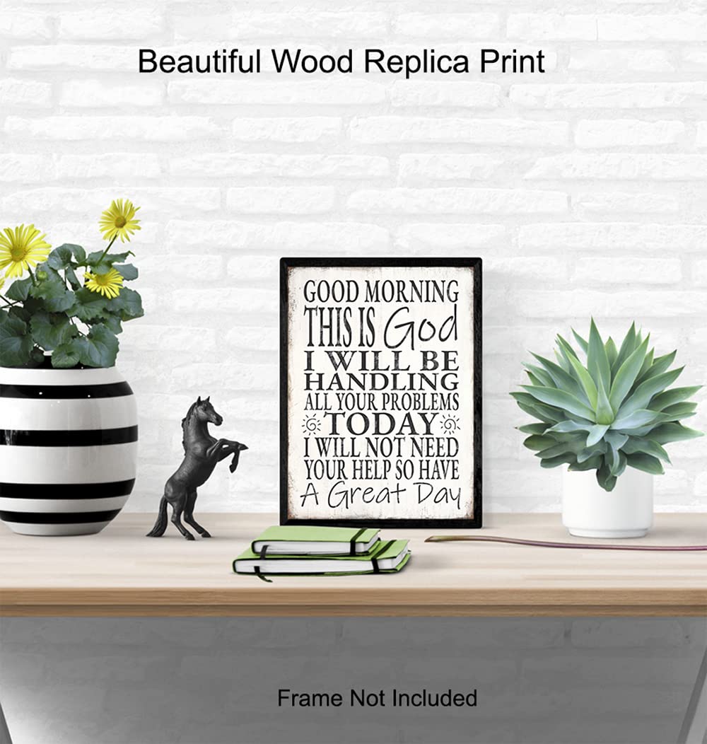 Yellowbird Art & Design Christian Wall Art – God Wall Decor – Religious Gifts for Men Man – Catholic Gift – Inspirational Wall Decor Poster –
