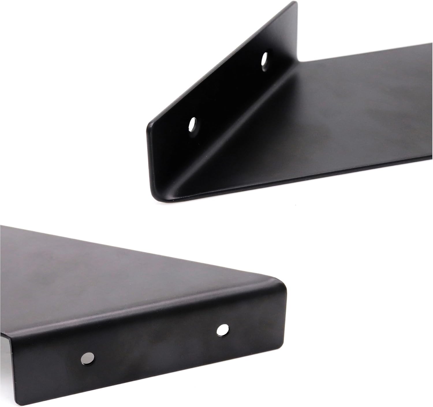 Paquete de 2 soportes angulares resistentes de 8 pulgadas para estantes flotantes  Soportes de pared elegantes y decorativos  Incluye tornillos y